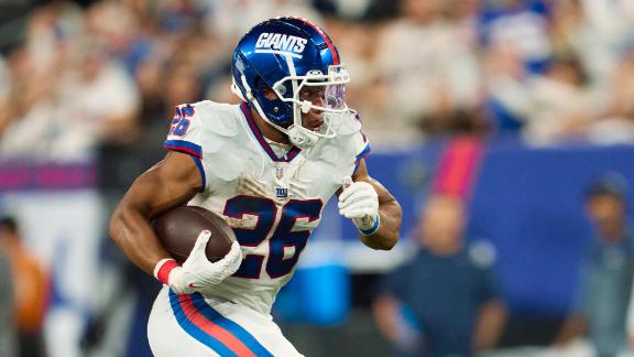 New York Giants RB Saquon Barkley takes next step in recovery, completes  first contact practice - ABC7 New York