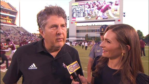 Mississippi State's Leach gives out wedding advice after big win - ESPN  Video