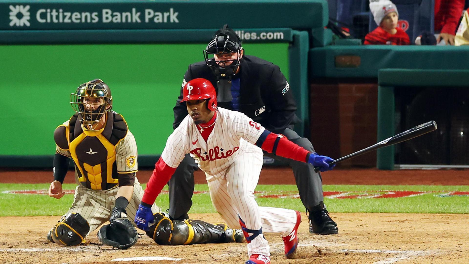 Schwarber HR, Segura, Phillies top Padres 4-2, lead NLCS 2-1 - Seattle  Sports