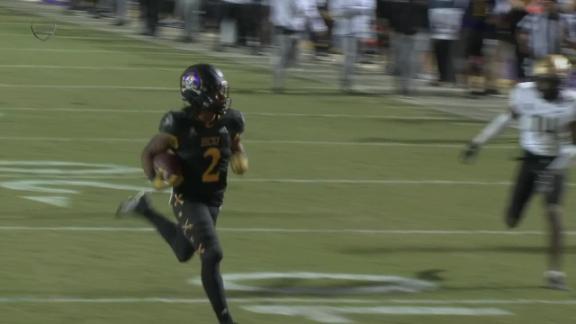 Baltimore Ravens running back Keaton Mitchell outruns Washington Commanders'  defense on 31-yard sprint