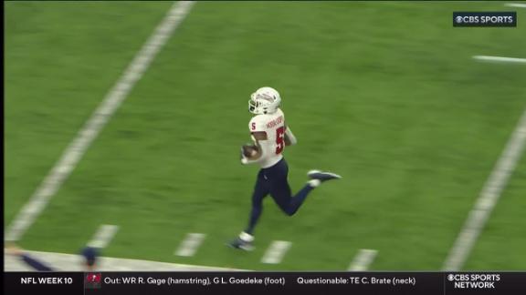 Fresno State wide receiver Jalen Cropper runs for yardage against UTEP  during the first half of the New Mexico Bowl NCAA college football game  Saturday, Dec. 18, 2021, in Albuquerque, N.M. (AP