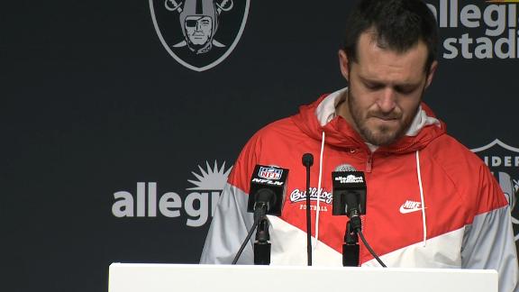 Derek Carr's emotions emerge after Raiders lose to Colts