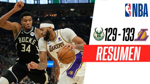 Resumen del partido Lakers 133-129 Bucks (2 de Dic., 2022) - ESPN DEPORTES