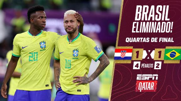 Brasil perde nos pênaltis e é eliminado da Copa do Mundo do Catar