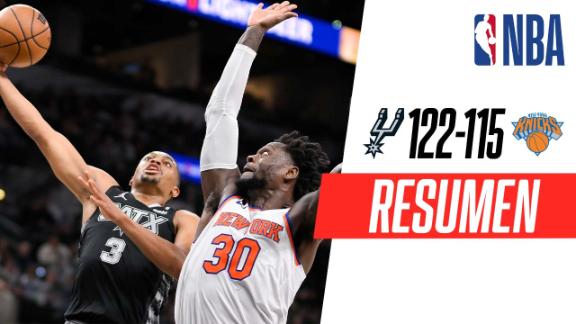 Knicks 115-122 Spurs (29 de Dic., 2022) Resultado Final - ESPN DEPORTES