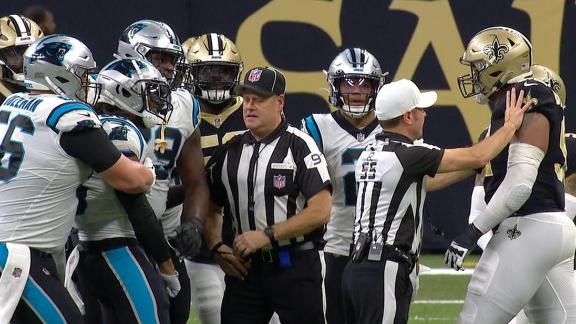 Panthers' Foreman, Saints' Davenport trade punches, ejected