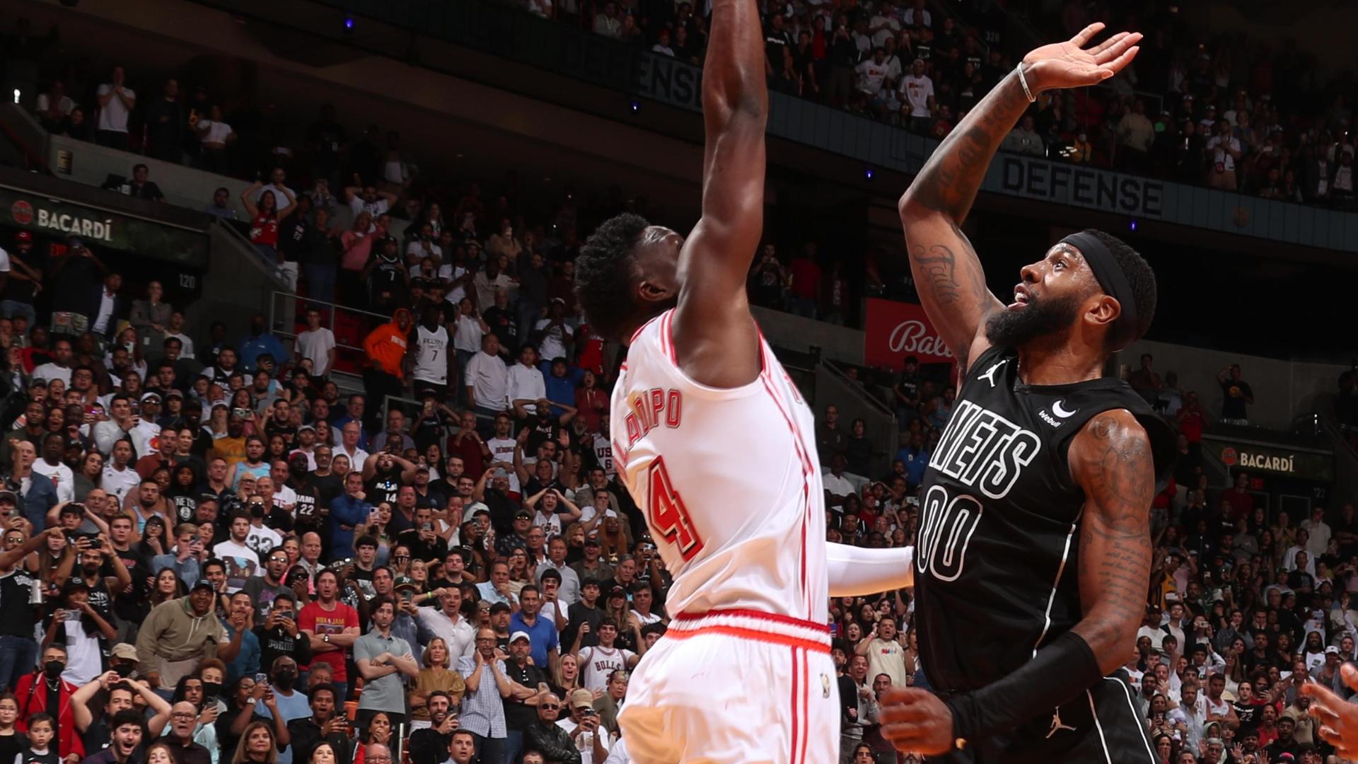 Nets top Heat 102101, lose Durant to right knee injury ABC7 New York