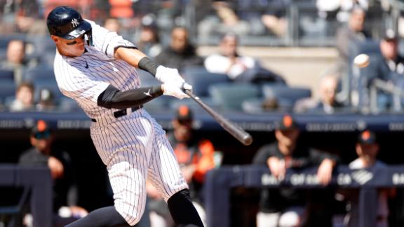 Judge HR, Cole Ks lead Yanks over Giants 5-0 on opening day