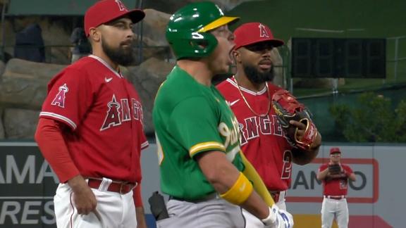 A's hit 5 home runs, rally for 11-10 win over Angels in 10 - The