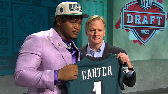 The pick is in! Eagles select Jalen Carter with No. 9 pick in 2023