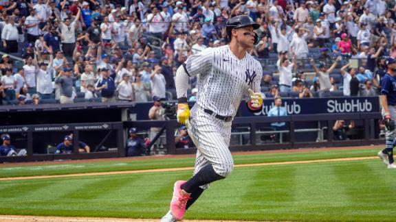 ESPN - New York Yankees OF Aaron Judge's cleats in yesterday's MLB