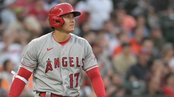 Ohtani pitches 7 innings, reaches base 5 times as Angels beat Orioles 9 ...