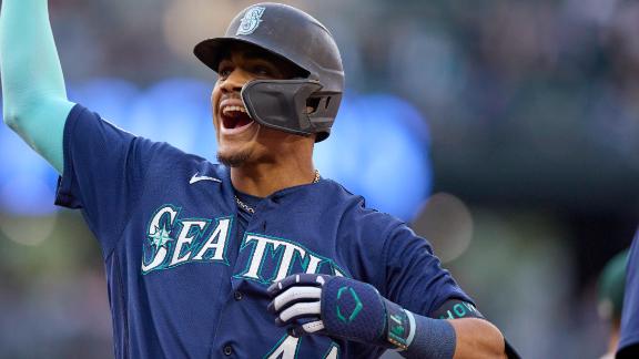 Mariners' Julio Rodriguez a late scratch vs. A's with continued