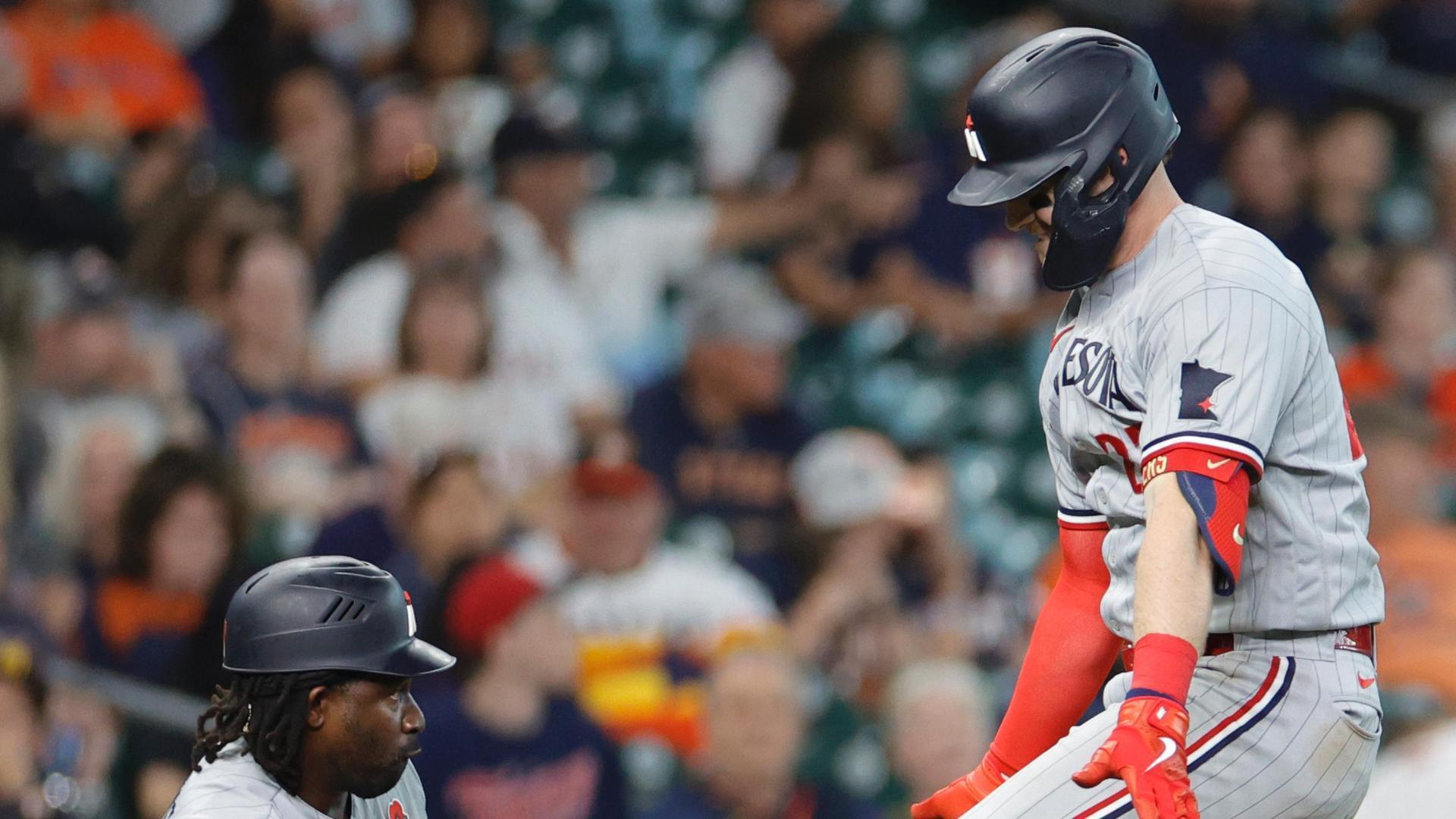 Lewis has 4 RBIs in season debut, Jeffers homers in 10th to give Twins 7-5  win over Astros