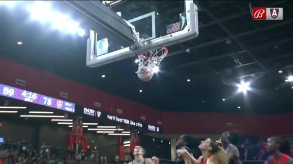 COLLEGE PARK, GA – JUNE 03: Chicago players huddle following the conclusion  of the WNBA game between the Chicago Sky and the Atlanta Dream on June 3rd,  2022 at Gateway Center Arena