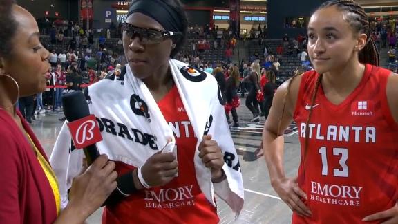 WASHINGTON, DC - JUNE 28: Atlanta Dream guard Haley Jones (13