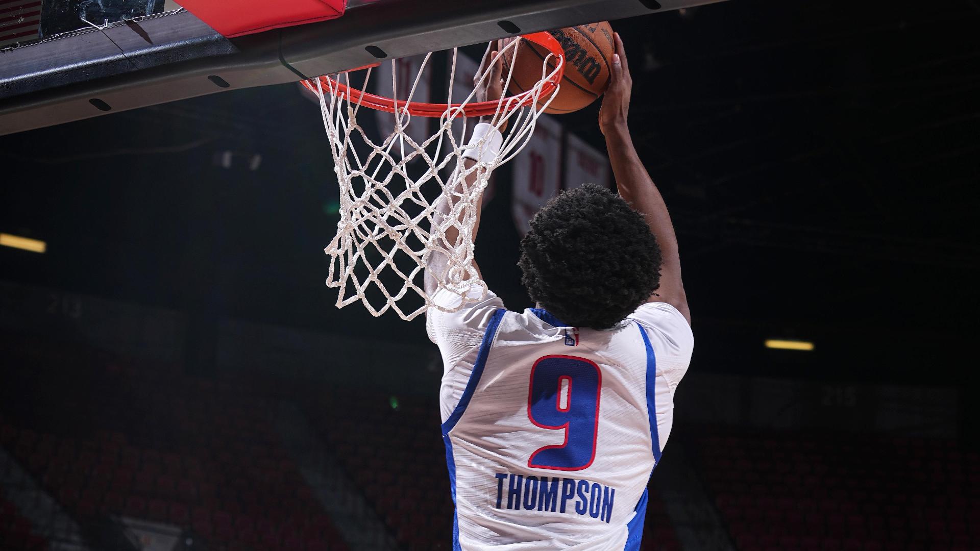 The Detroit Pistons select Ausar Thompson with No. 5 overall pick