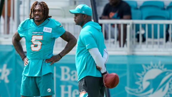 Dolphins head coach Mike McDaniel says Jalen Ramsey's surgery went