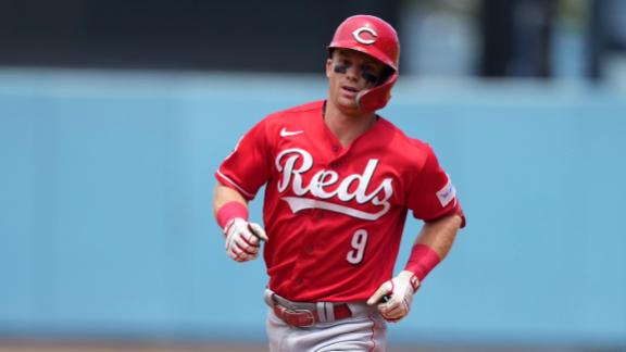 Reds beat Dodgers 9-0 on homers by De La Cruz and Votto, grab NL Central  lead over Brewers