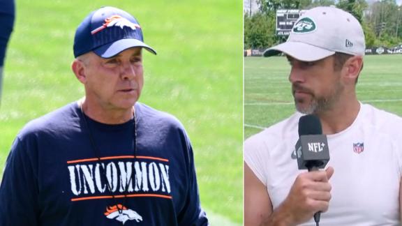 Jets' Aaron Rodgers defends Nathaniel Hackett and fires back at the Broncos'  Sean Payton - ABC News