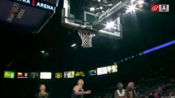 ATLANTA, GA – JULY 22: Atlanta Dream's mascot Star gets the crowd fired up  during the WNBA game between Atlanta and Seattle on July 22, 2018 at Hank  McCamish Pavilion in Atlanta