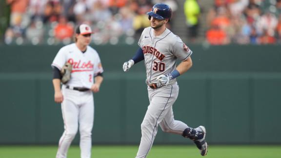Tucker, Astros rout Orioles 8-2; Baltimore's streak of not being