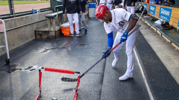 Andy Ibañez homers twice in the Tigers' 8-6 victory over the Cubs