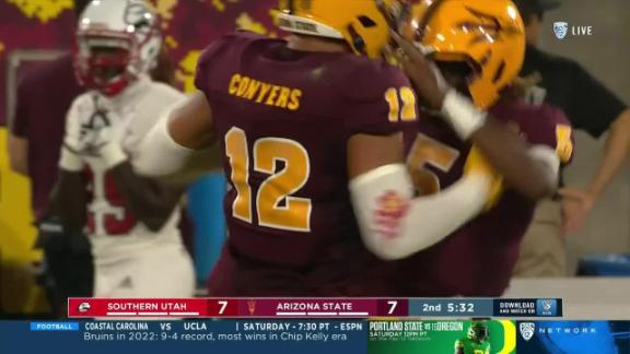 Rashada throws for two TDs, Arizona State earns storm-delayed 24