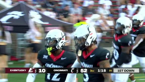 Jones Scores 7 TDs, Leads Cincinnati to 66-13 Win Over EKU - University of  Cincinnati Athletics