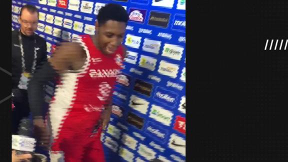 RJ Barrett's Griddy reaction to Canada securing spot in 2024 Olympics