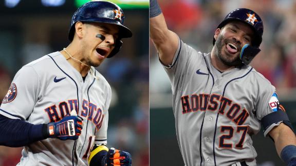 Dubón and Altuve go back-to-back twice, Astros hit 5 homers in 13-6 win  over Rangers