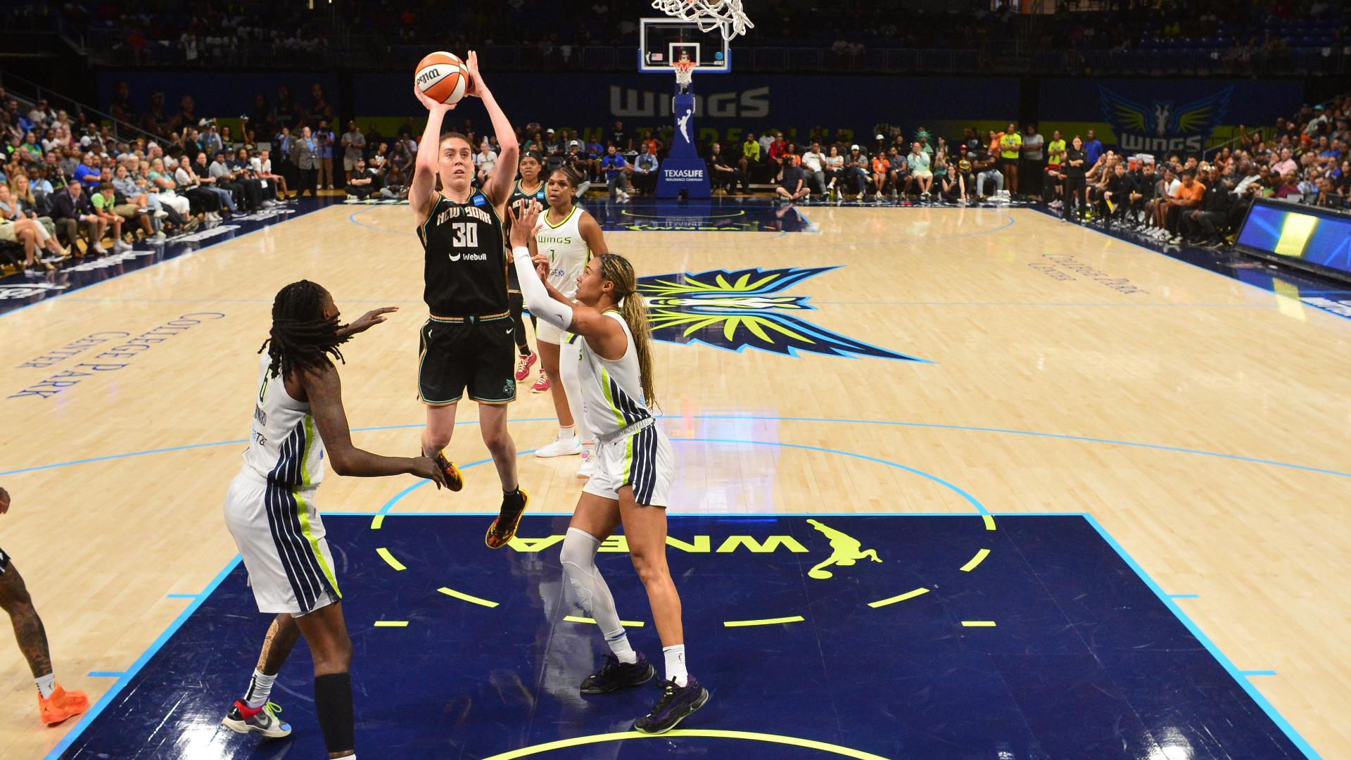 Liberty erupt in second half to overcome 14-point deficit against Sparks