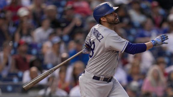 J.D. Martinez homers, Freddie Freeman sets franchise doubles record as  Dodgers beat Nationals - ABC News