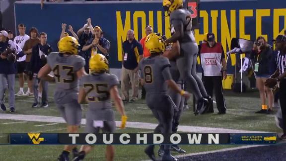 Hudson Clement has 177 receiving yards, 3 TDs in college debut, West  Virginia beats Duquesne 56-17 ::