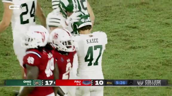 Ohio 17 10 Florida Atlantic Sep 9 2023 Final Score ESPN