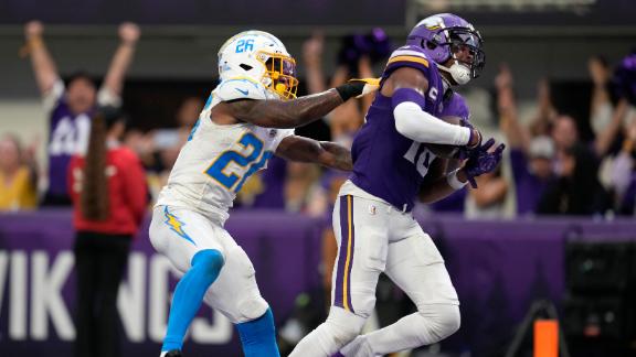 Herbert, Chargers keep Vikings winless, pulling out a 28-24 victory sealed  by late pick in end zone