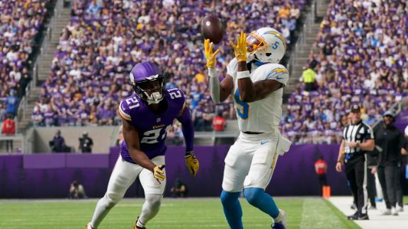 Herbert, Chargers keep Vikings winless, pulling out a 28-24 victory sealed  by late pick in end zone