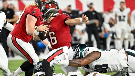 Jalen Hurts accounts for two touchdowns as Eagles thump Buccaneers to  remain unbeaten