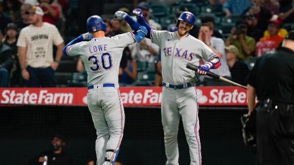 Rangers back Gray with 3 straight homers, beat Angels 5-1 to maintain AL  West lead