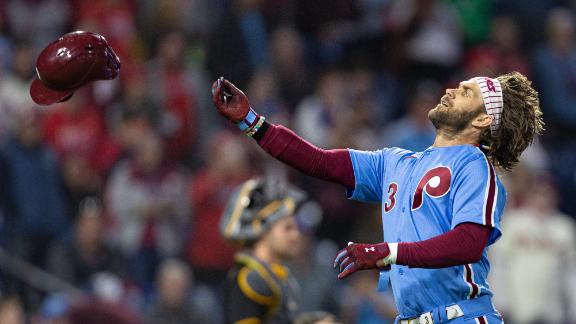 Bryce Harper tosses helmet into stands after being ejected