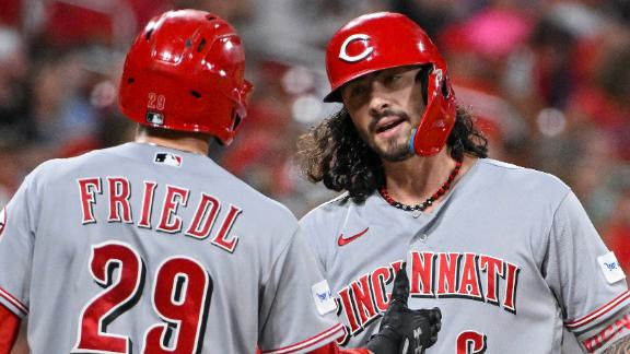 Reds hit six home runs, keep playoff hopes alive in rout of Cardinals