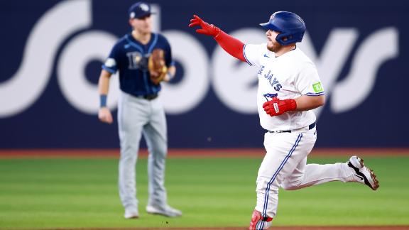 Kirk and Bichette push Blue Jays to brink of wild card berth with