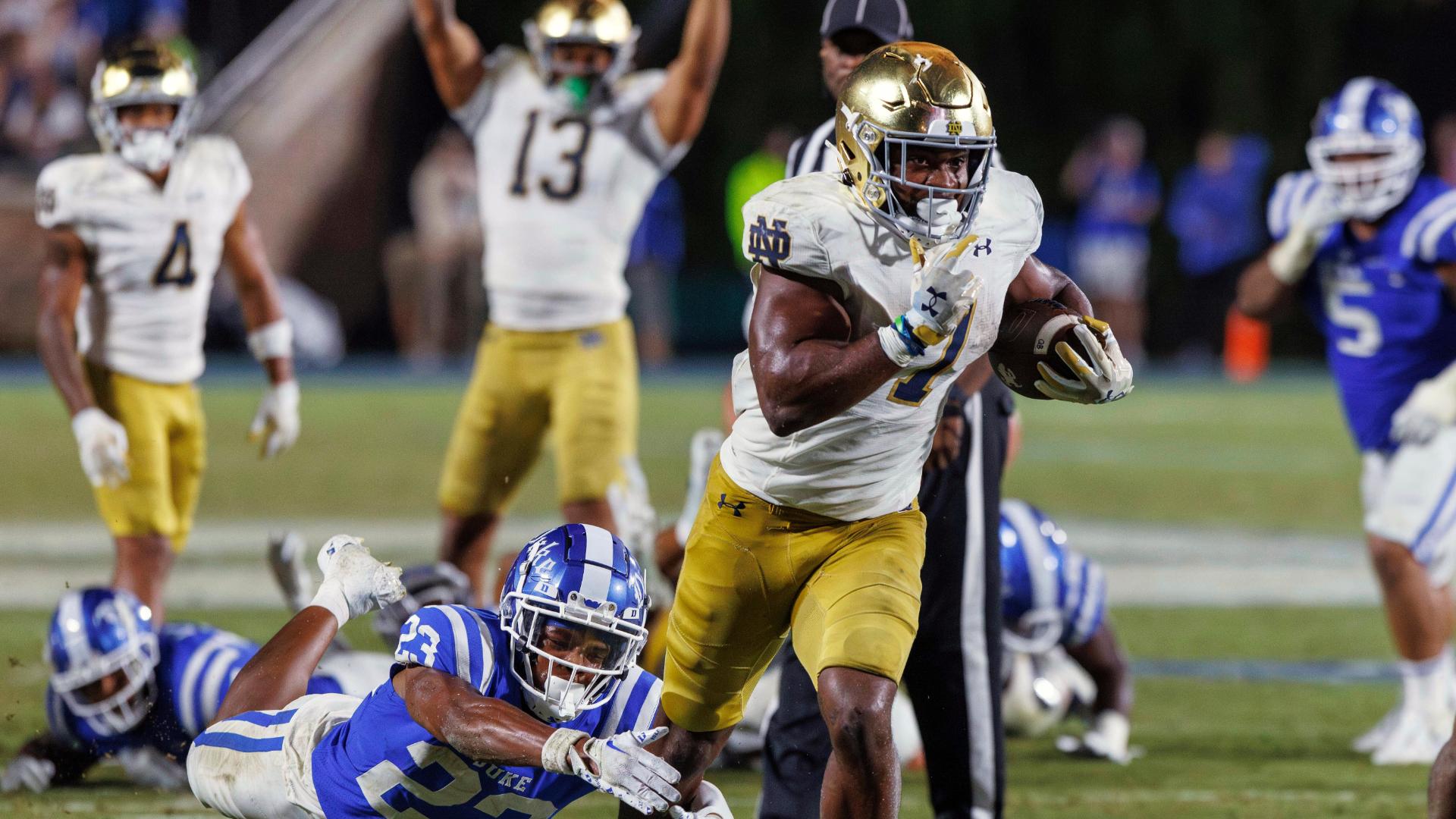 Notre Dame football defense Al Golden Marcus Freeman tackling