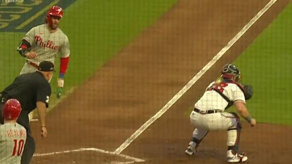 Harper homers, Phillies shut down slugging Braves 3-0 in Game 1 of NLDS, MLB