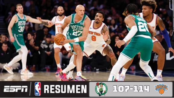 Melhores momentos New York Knicks x Boston Celtics pela NBA (114-107)