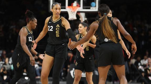 Las Vegas Aces grind past Liberty to clinch second straight WNBA