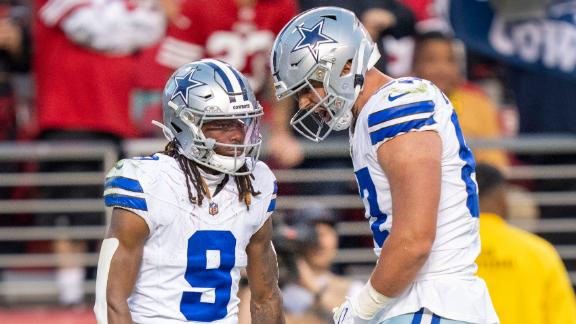 Dallas Cowboys tight end Jake Ferguson (87) is seen after an NFL football  game against the New York Giants, Thursday, Nov. 24, 2022, in Arlington,  Texas. Dallas won 28-20. (AP Photo/Brandon Wade