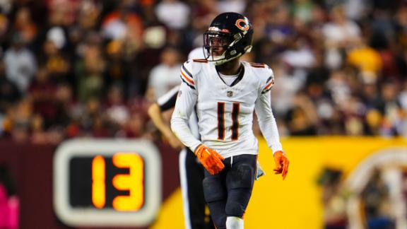 Bears Darnell Mooney reaches 1,000 receiving yards Yardage stats