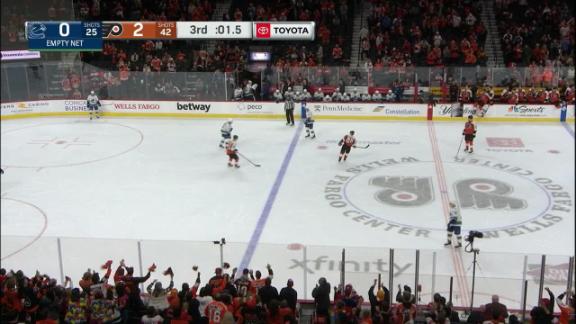 Couturier scores on penalty shot, Flyers shut out Canucks