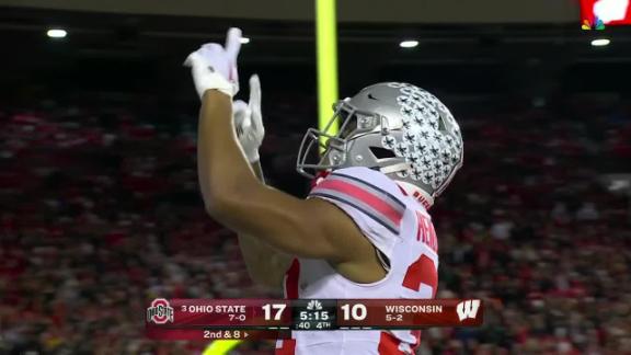 Harrison, Henderson lead unbeaten and No. 3-ranked Ohio State to 24-10  victory at Wisconsin